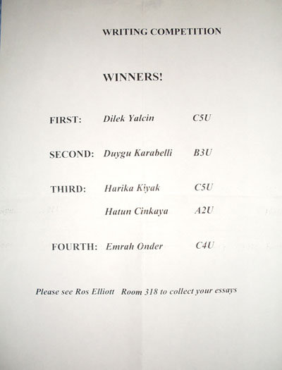 Hazırlıktaki büyük başarım :)